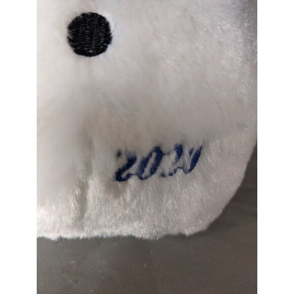 American Greetings  2020 snow man plush stuffed animal  white  blue  10 in - Picture 7 of 11
